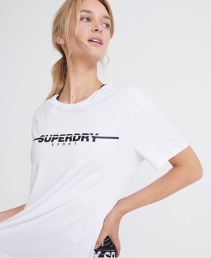 Superdry Training Gym Női Pólók Fehér | SBENY0741